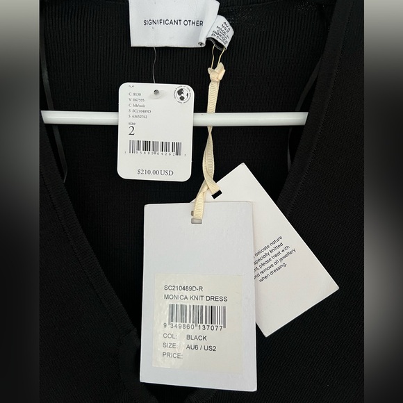 Significant Other Monica Knit dress with front tie bodycon mini - Picture 4 of 4